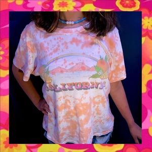 Orange Tie Dye California Tee